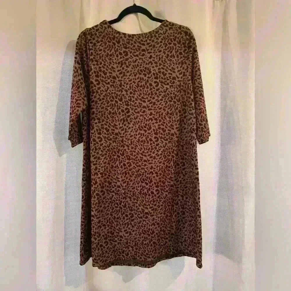 Womens Brown Cheetah Liz Claiborne Dress - Picture 3 of 8